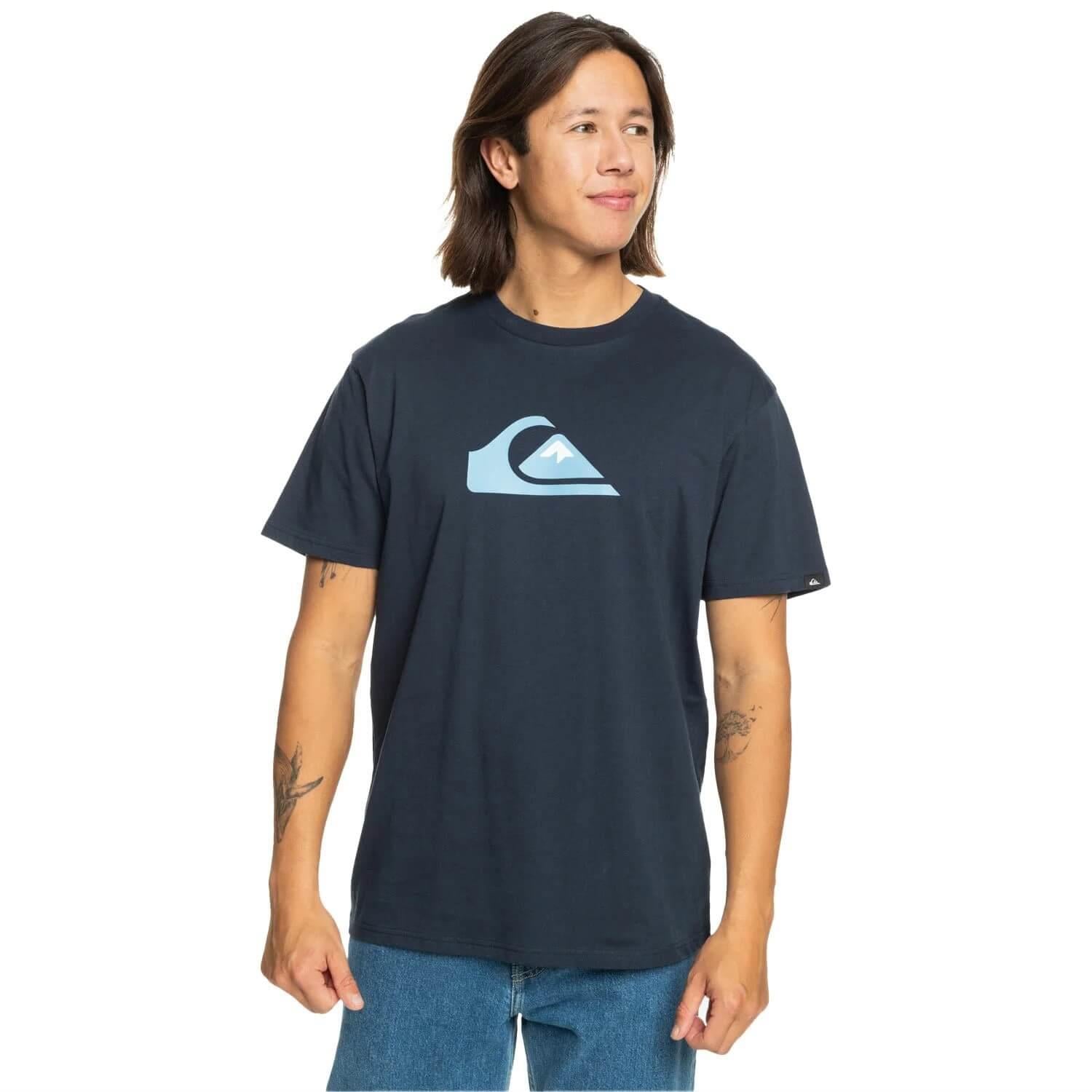 Quiksilver Comp Logo SS Erkek T-Shirt - Lacivert