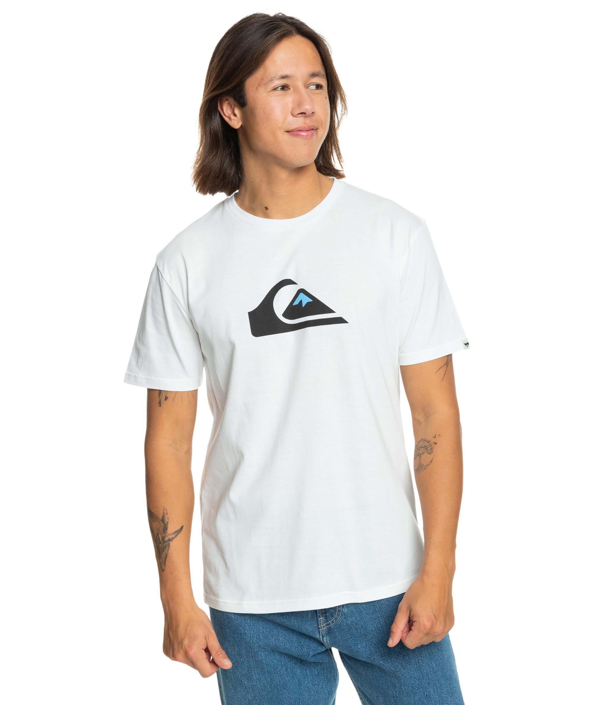 Quiksilver Comp Logo SS Erkek T-Shirt - Beyaz