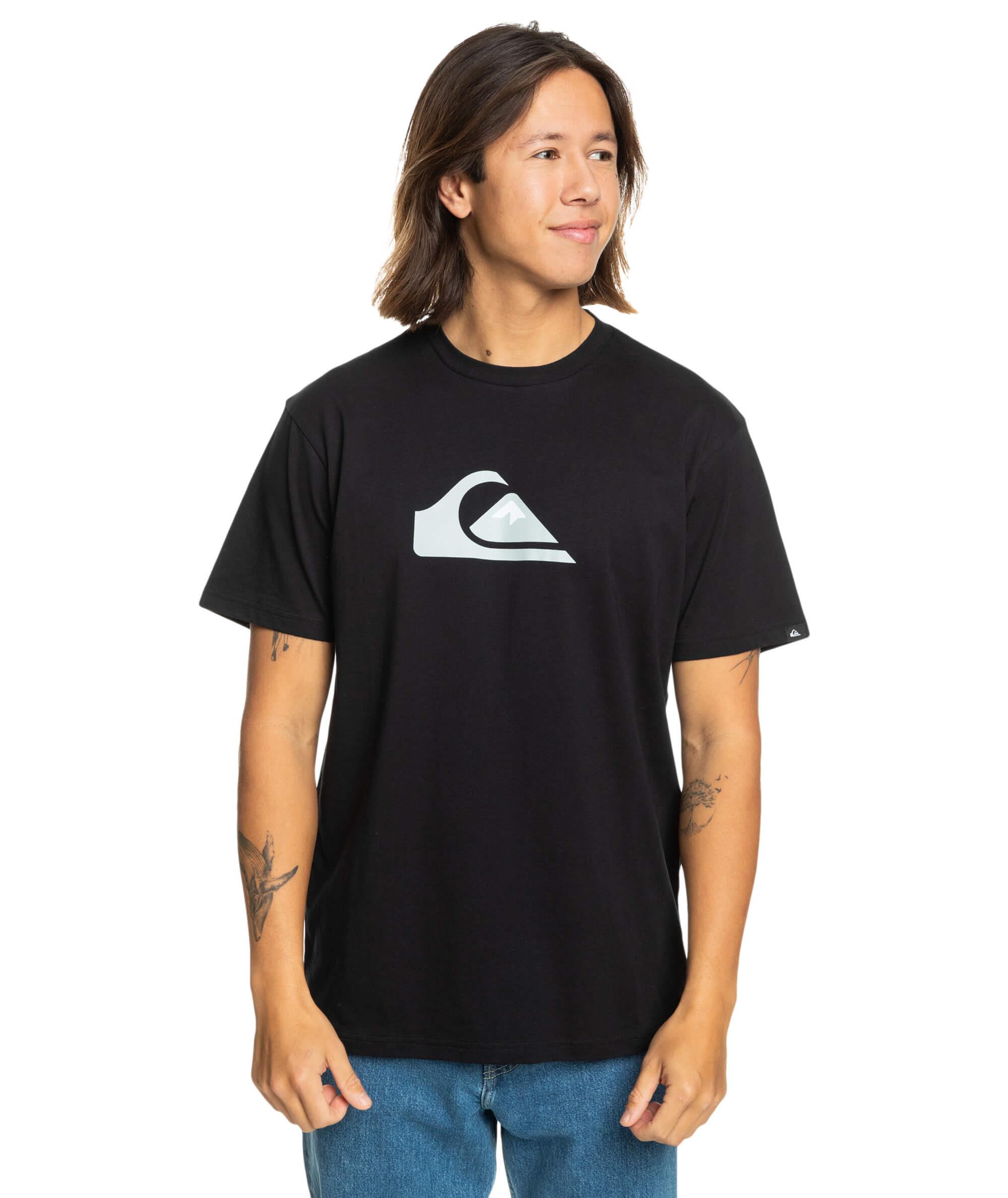 Quiksilver Comp Logo SS Erkek T-Shirt - Siyah
