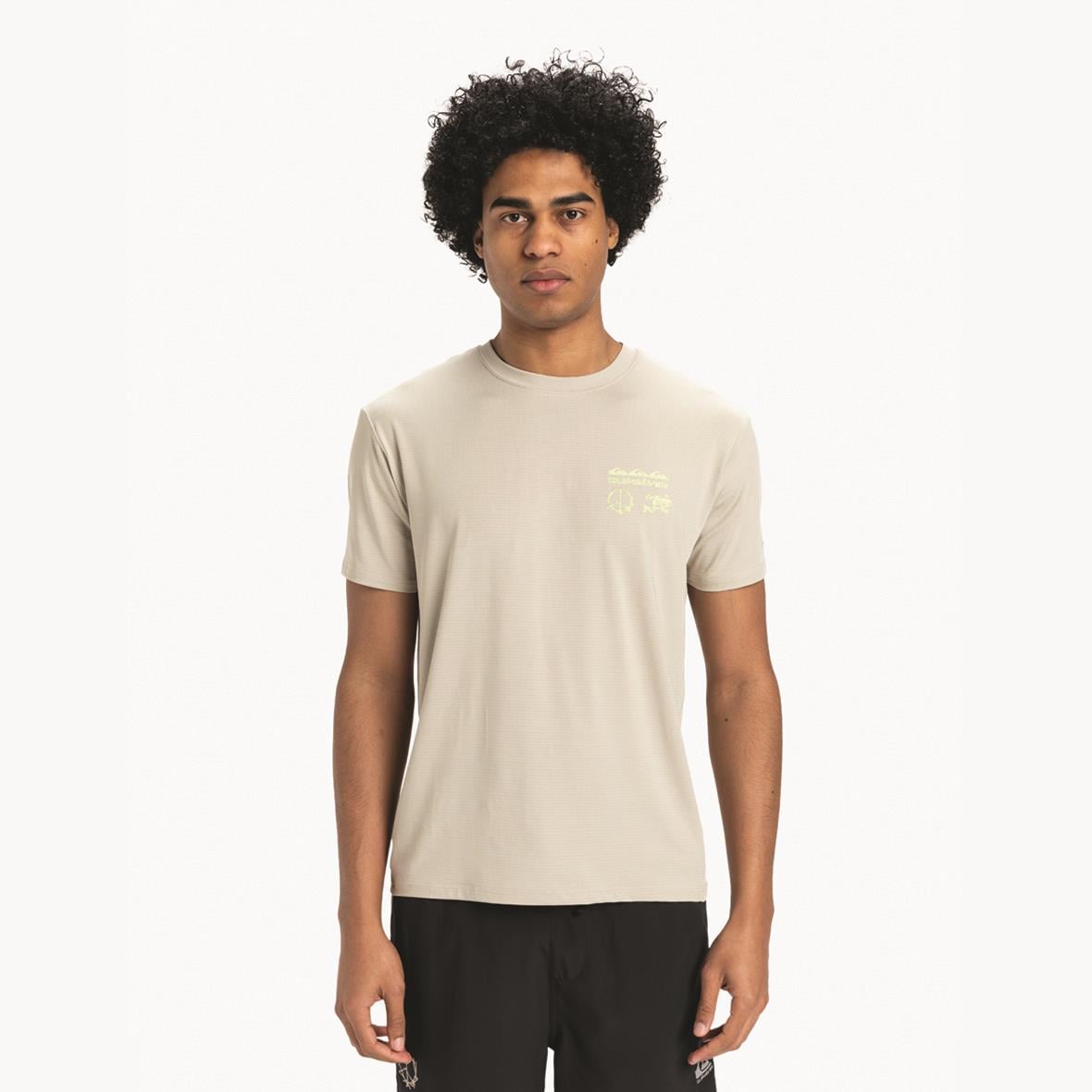 Quiksilver Lap Time SS Tee Erkek T-Shirt - Taş