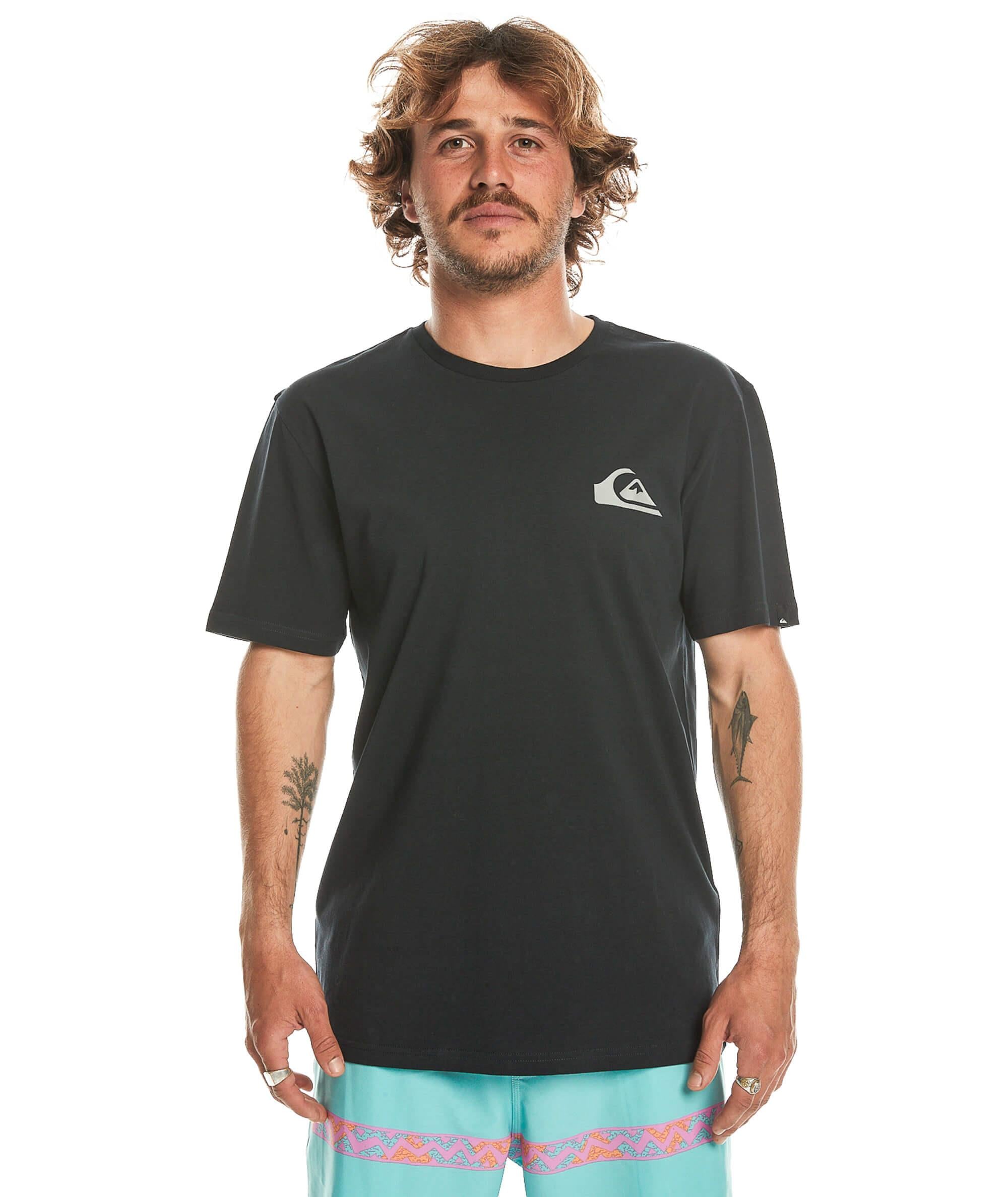 Quiksilver MW Mini Logo SS Erkek T-Shirt - Siyah