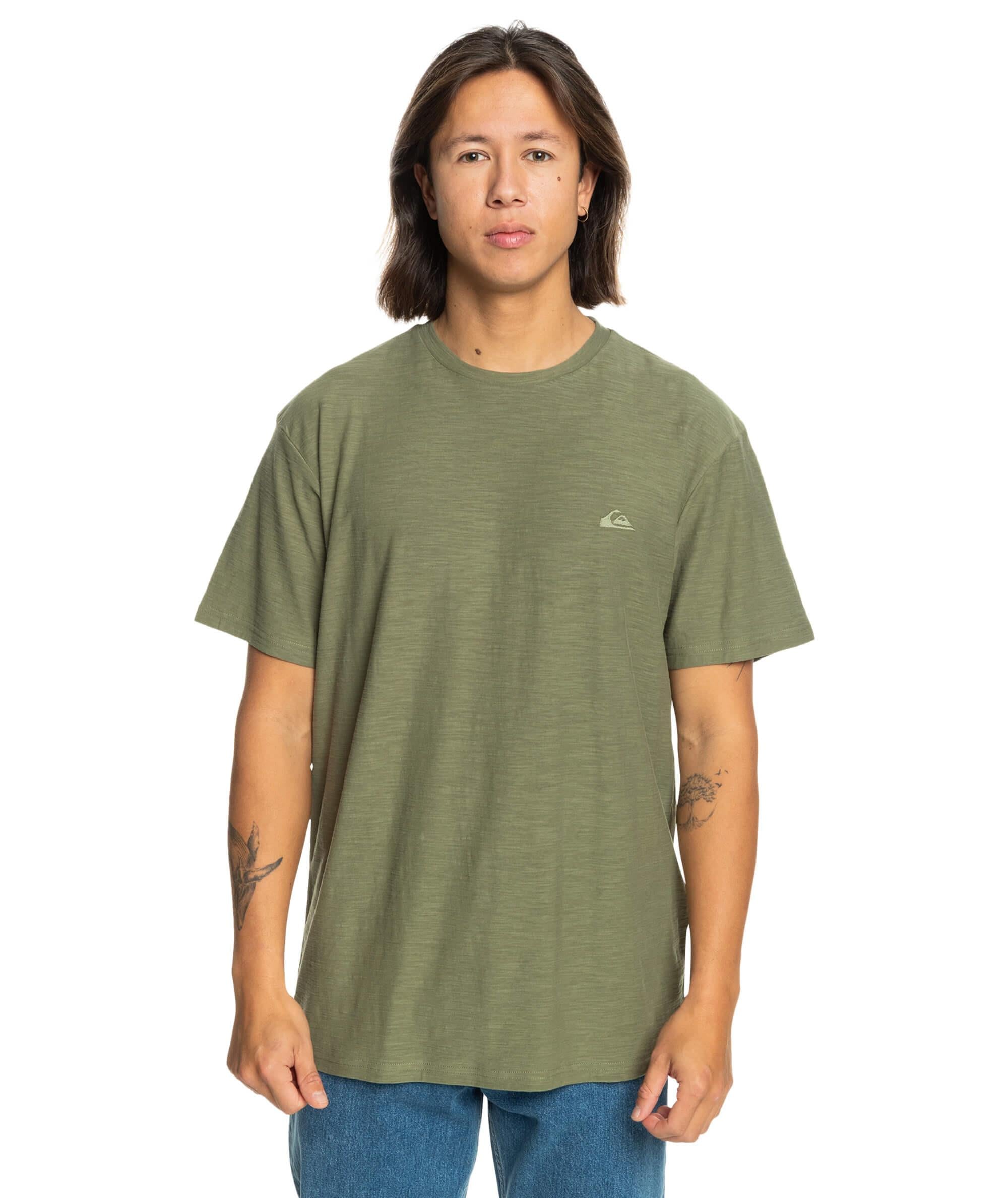 Quiksilver Slub Roundneck Erkek T-Shirt - Haki