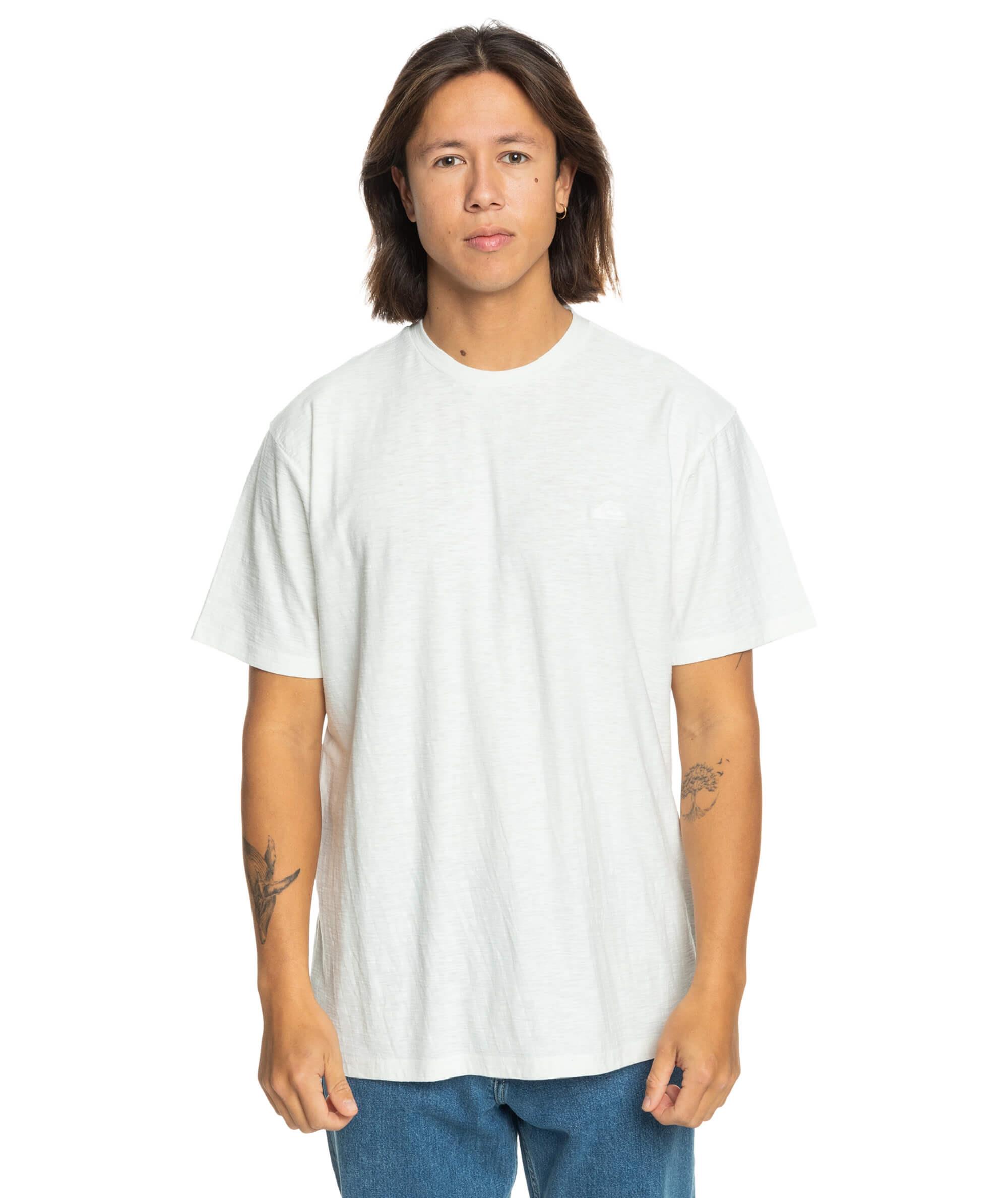 Quiksilver Slub Roundneck Erkek T-Shirt - Kırık Beyaz