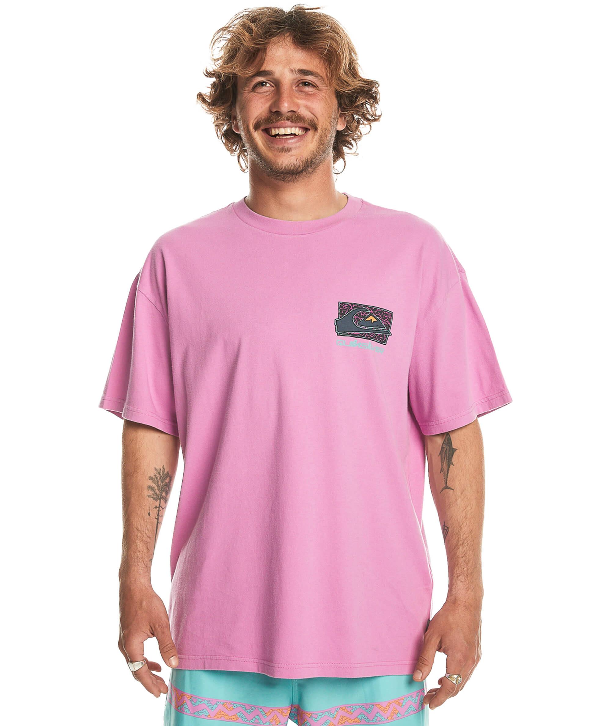 Quiksilver Spin Cycle SS Erkek T-Shirt - Mor