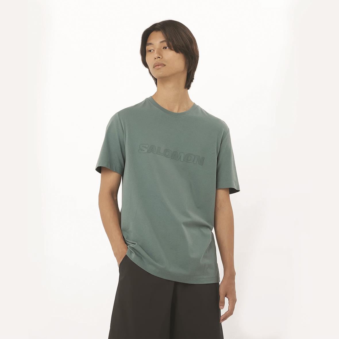 Salomon Big Logo Tee M Erkek T-Shirt - Yosun Yeşili