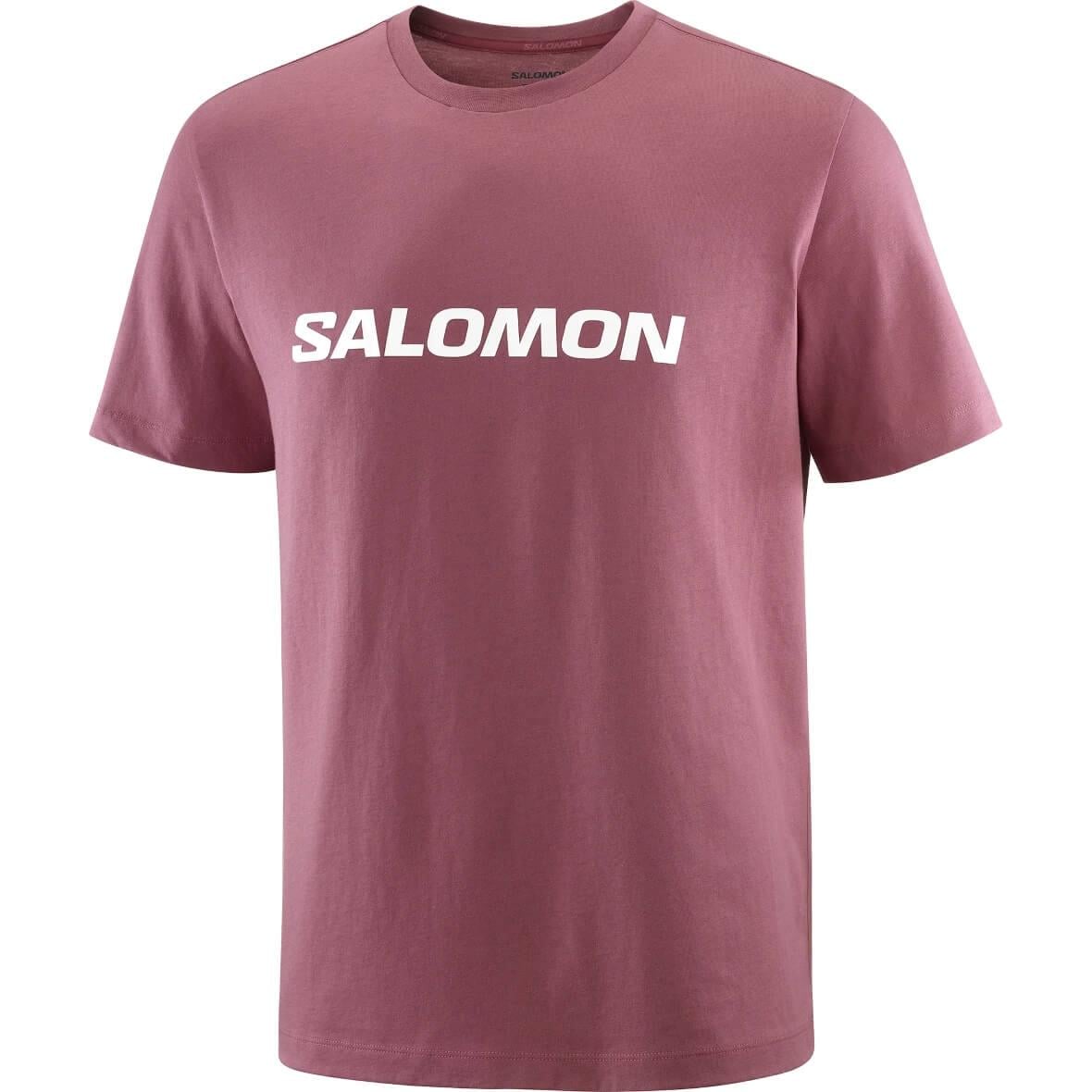 Salomon Logo SS Tee M Erkek T-Shirt - Bordo