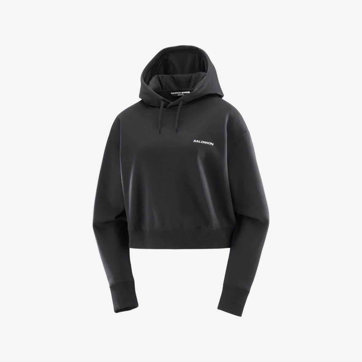 Salomon Short Hoodie W Kapüşonlu Kadın Sweatshirt - Siyah