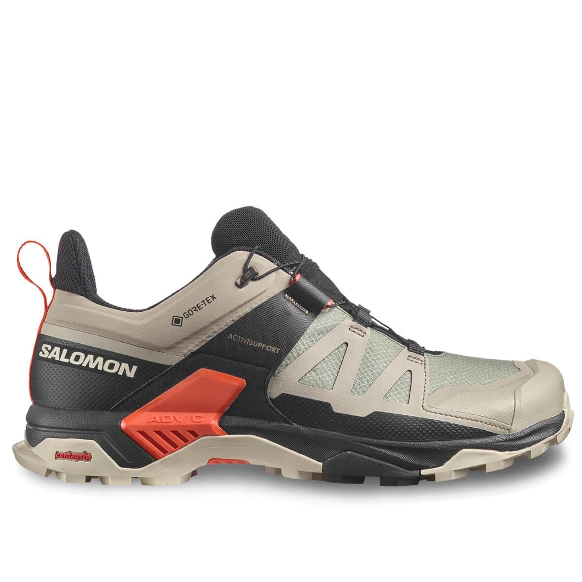 Salomon X Ultra 4 Gore-Tex Erkek Outdoor Ayakkabı - Vintage Haki / Siyah
