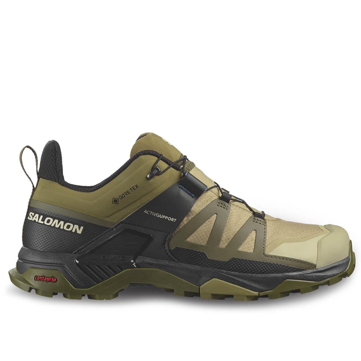 Salomon X Ultra 4 GTX Gore-Tex Erkek Outdoor Ayakkabı - Haki