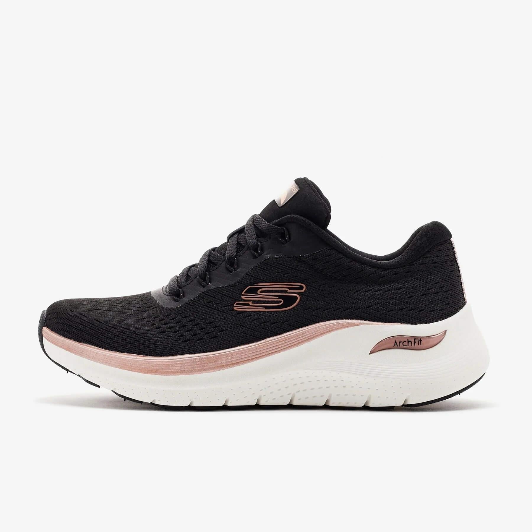 Skechers Arch Fit 2.0 - Glow The Distance 150067TK BKRG Kadın Sneaker - Siyah