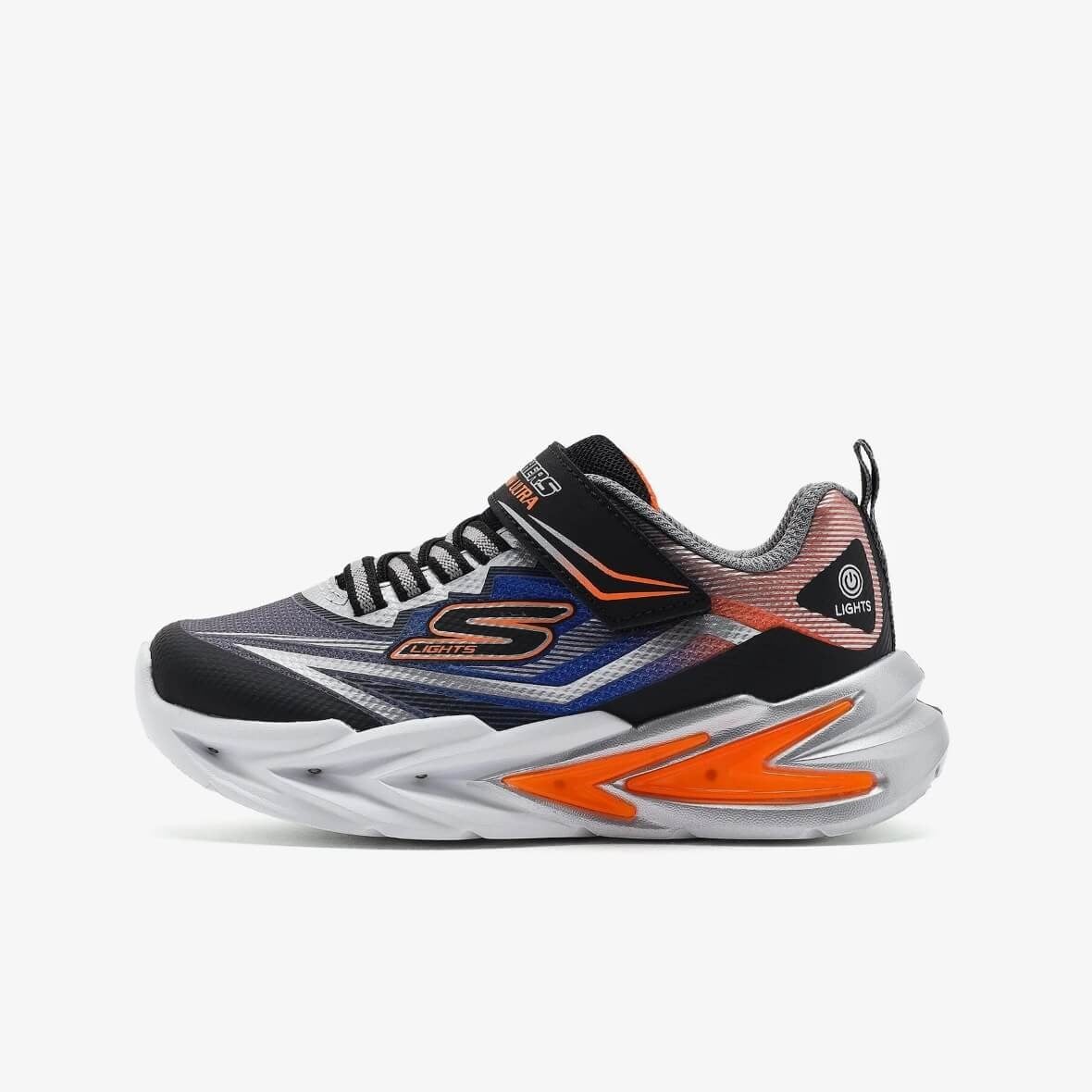 Skechers Flex Glow Ultra 400139L BKSL Çocuk Spor Ayakkabı - Siyah