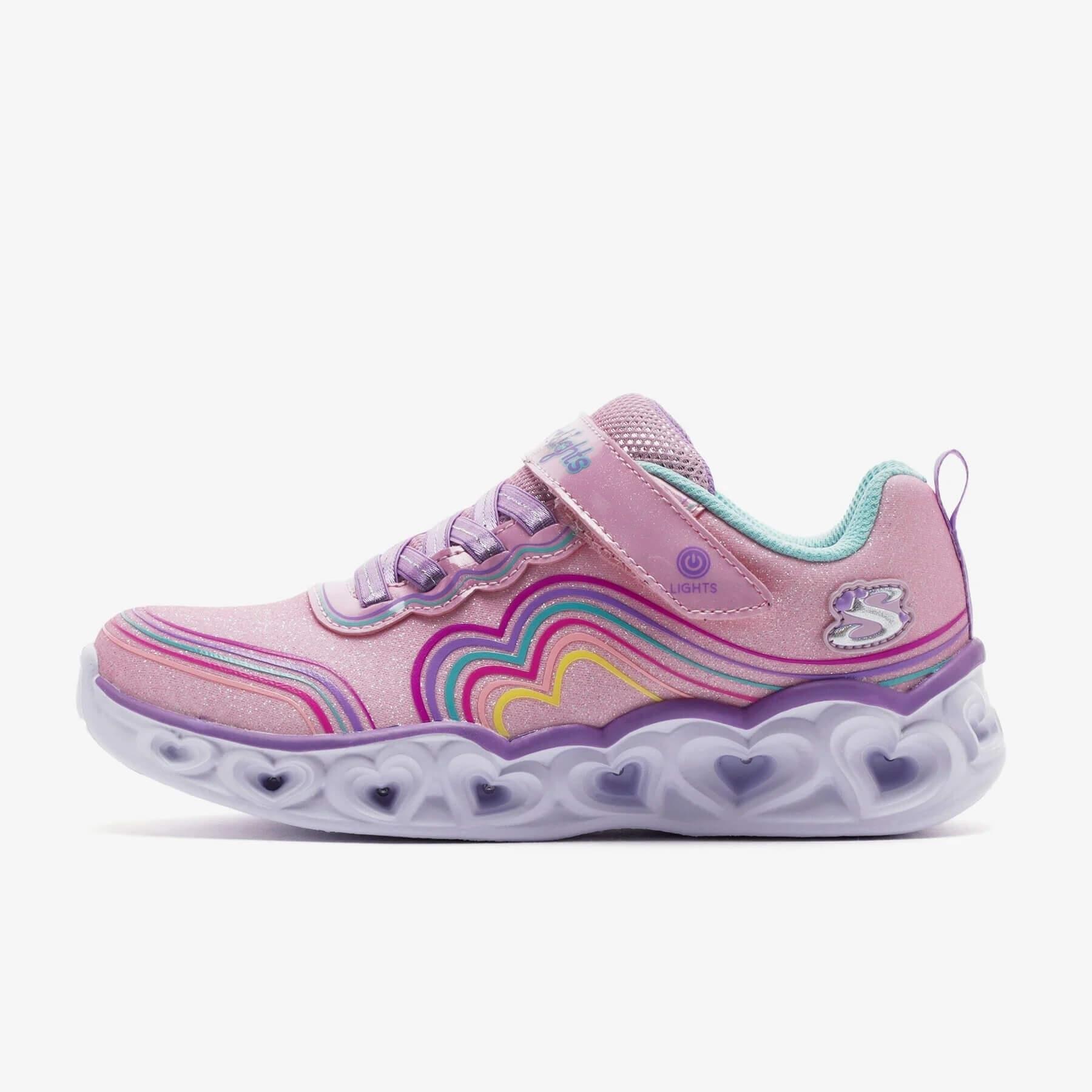Skechers Heart Lights - Retro Hearts - 302689L LPMT Çocuk Spor Ayakkabı - Pembe