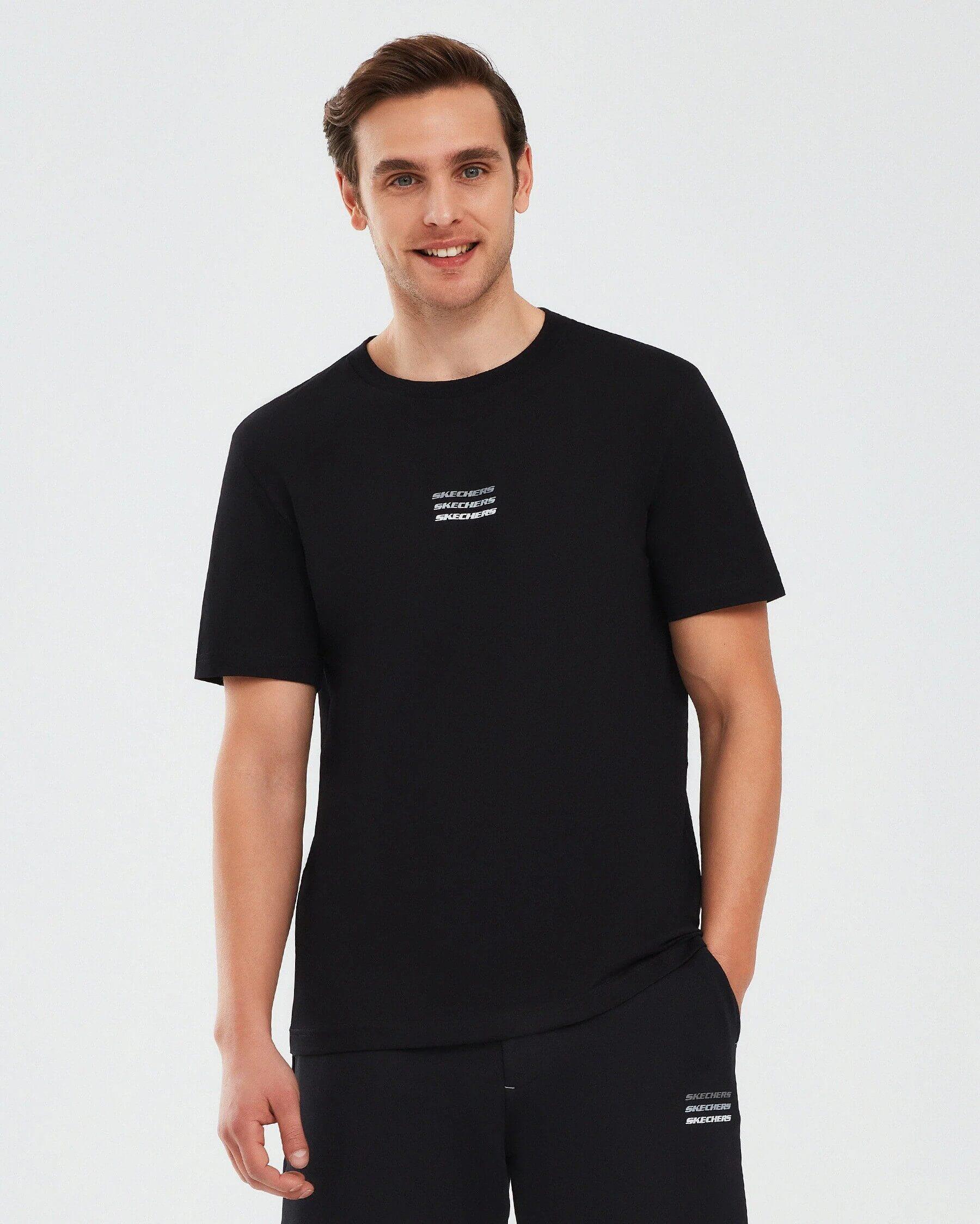 Skechers M Essential Crew Neck S241007-001 Erkek T-Shirt - Siyah