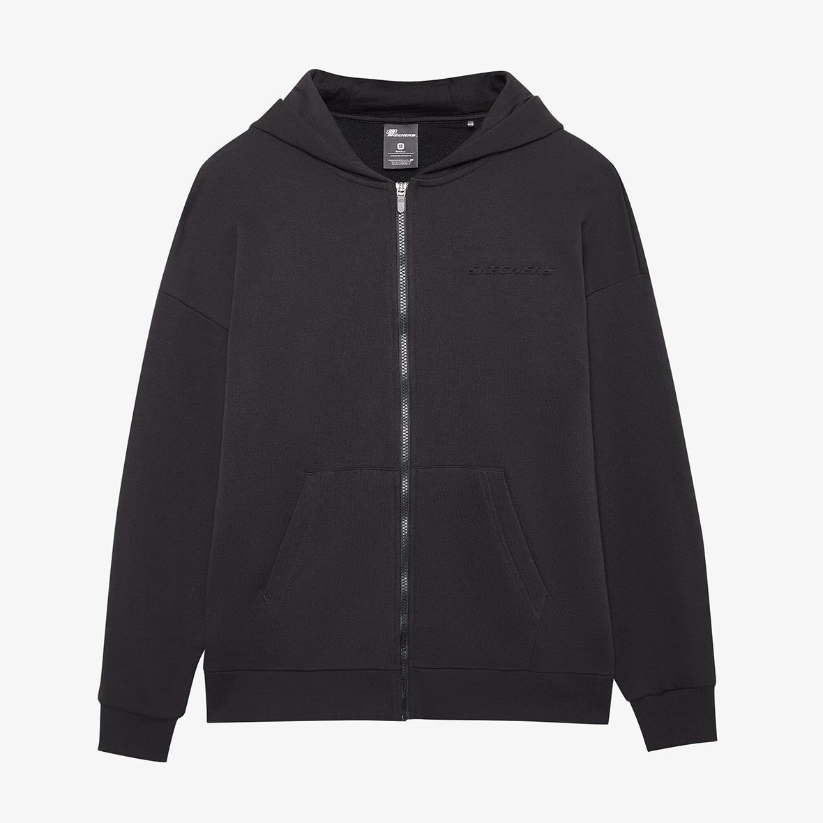 Skechers M Essential Full Zip Hoodie S242112-001 Erkek Sweatshirt - Siyah