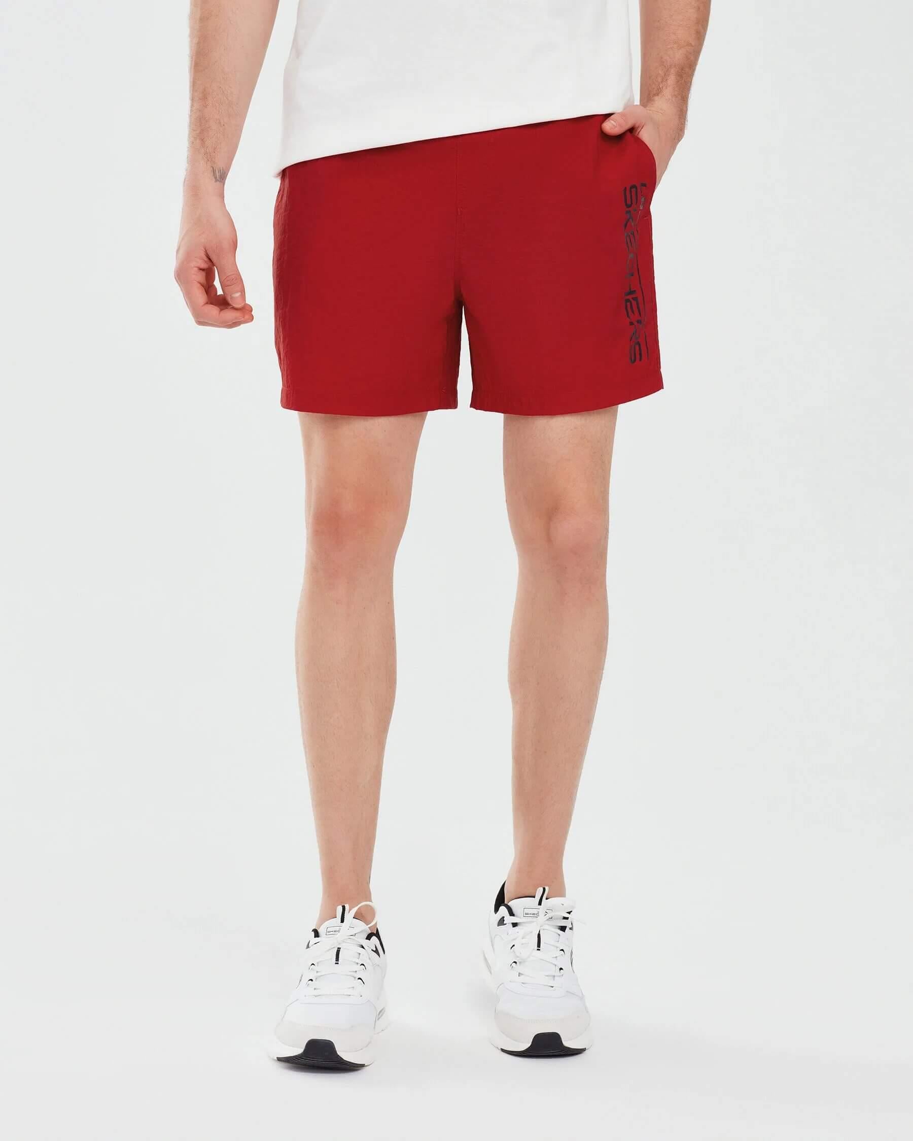 Skechers M Swimwear 5 Inch Swimshort S241138-600 Erkek Deniz Şortu - Kırmızı