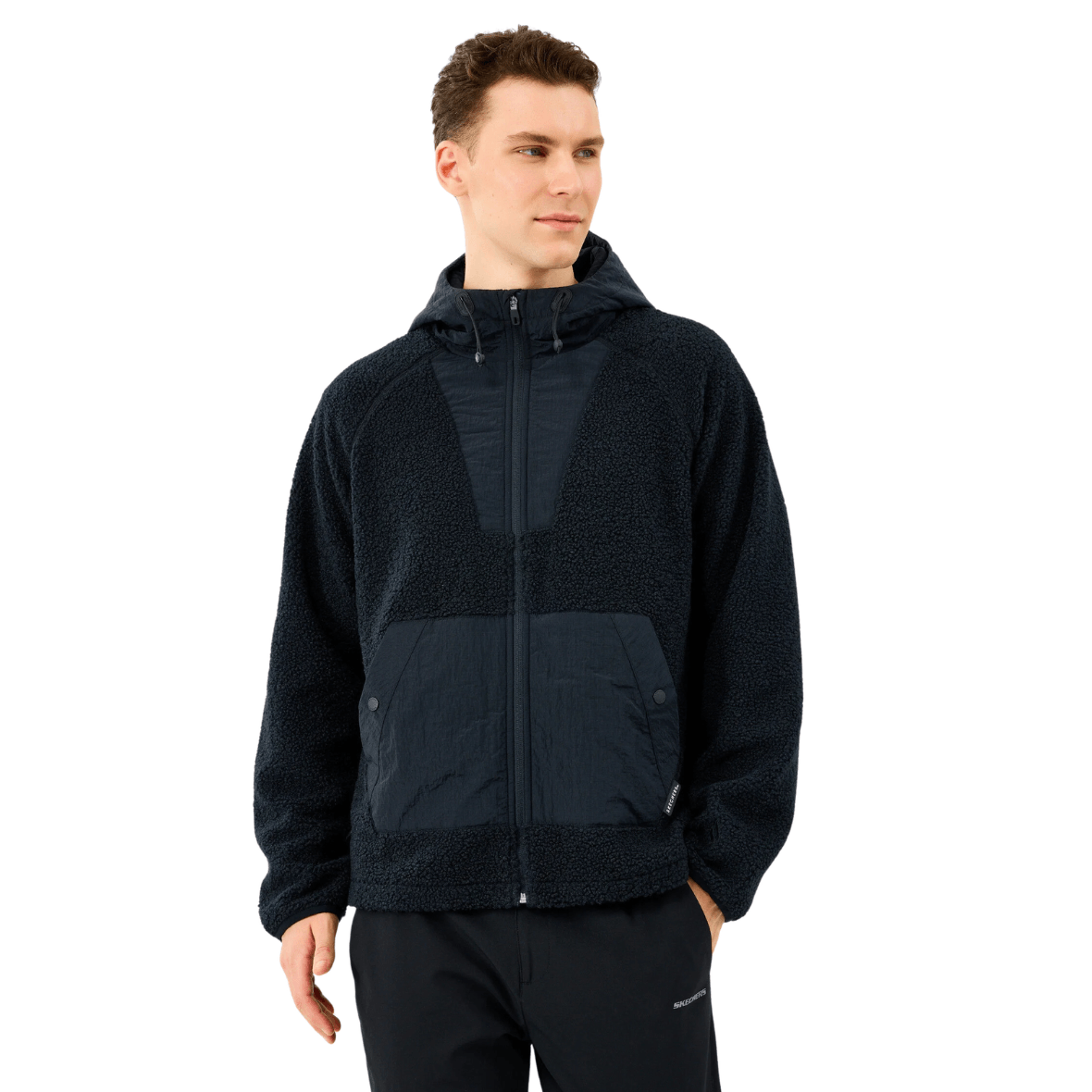 Skechers Skech Sherpa Fusion Full Zip Jacket  S2520131-3817 Erkek Ceket - Siyah