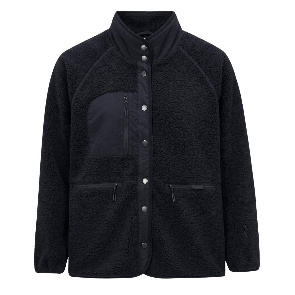 Skechers Skech Sherpa Fusion Pull Over Jacket S2520218-3817 Kadın Mont - Siyah