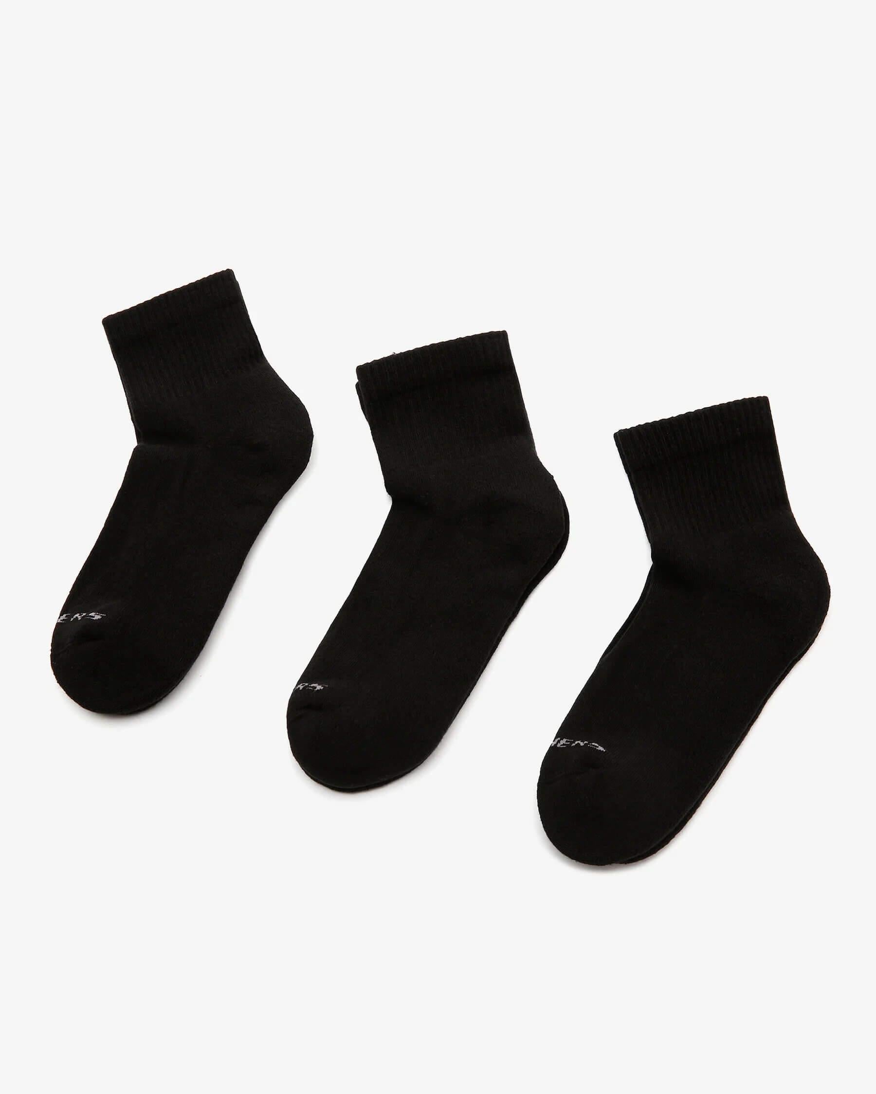 Skechers U SKX Mid Cut Padded Socks S-192136-001 Unisex Çorap - 3'lü Paket