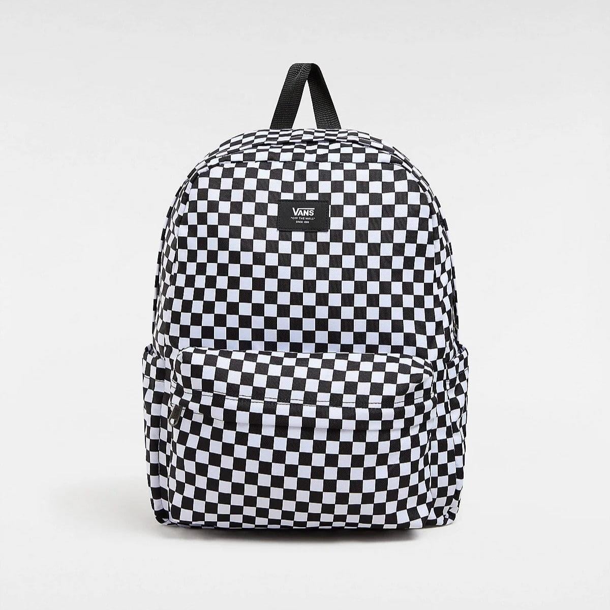 Vans Old Skool Checkerboard Sırt Çantası - Siyah / Beyaz