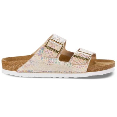 Birkenstock Arizona Bayan Terlik & Sandalet - Shiny Snake Cream