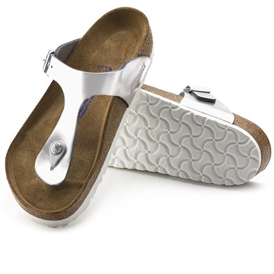 Birkenstock Gizeh Bayan Terlik & Sandalet - Metallic Silver