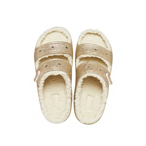 Crocs Classic Cozzzy Glitter Sandal Bayan Terlik - Altın