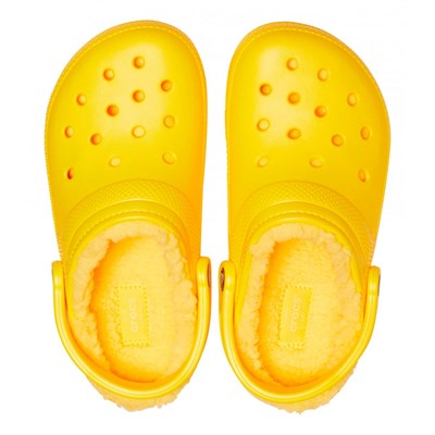Crocs Classic Lined Clog Bayan Terlik - Lemon