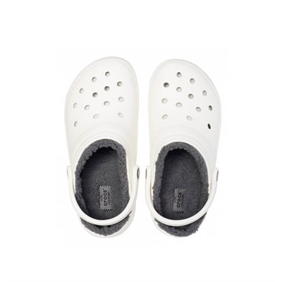 Crocs Classic Lined Clog Erkek Terlik - White/Grey