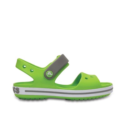 Crocs Crocband Sandal Kids Çocuk Terlik & Sandalet - Volt Green/Smoke (Volt Yeşil/Duman)