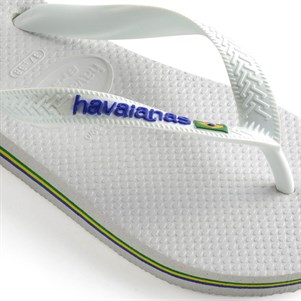 Havaianas Brasil Logo Bayan Terlik - Beyaz