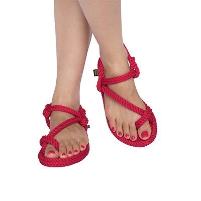 Nomadic Republic Hawaii Kadın Halat Sandalet - Kırmızı