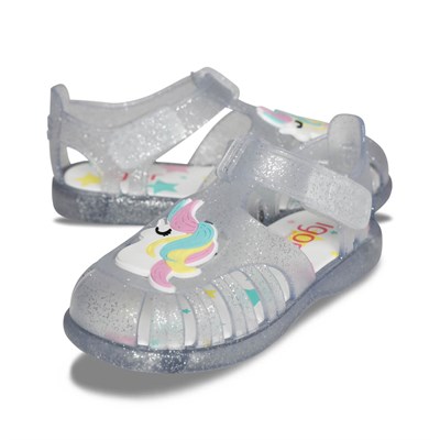 Igor Tobby Unicornio Çocuk Sandalet - Tr Transparente Glitter