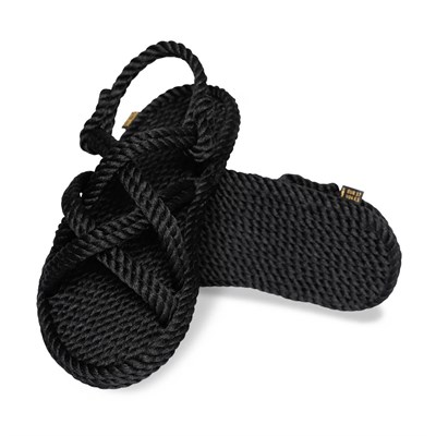Nomadic Republic Bodrum Kadın Halat Sandalet - Siyah