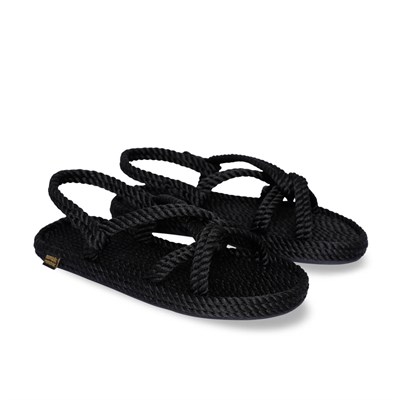 Nomadic Republic Bora Bora Kauçuk Tabanlı Erkek Halat Sandalet - Siyah