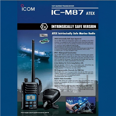 IC-M87 Atex VHF Marin El Telsizi