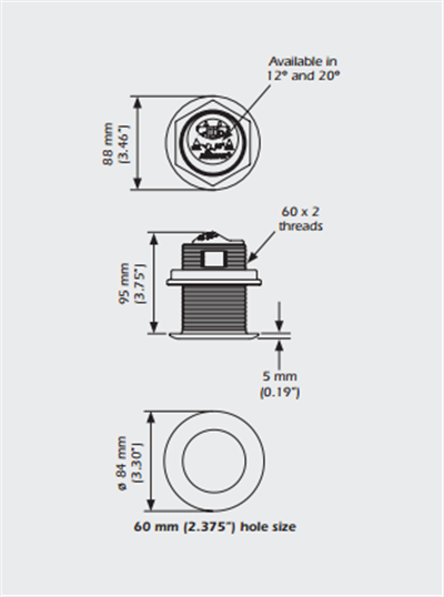 XSonic SS60 20° 600w 50/200kHz Ayna