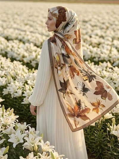FLORIA %100 İPEK ŞAL