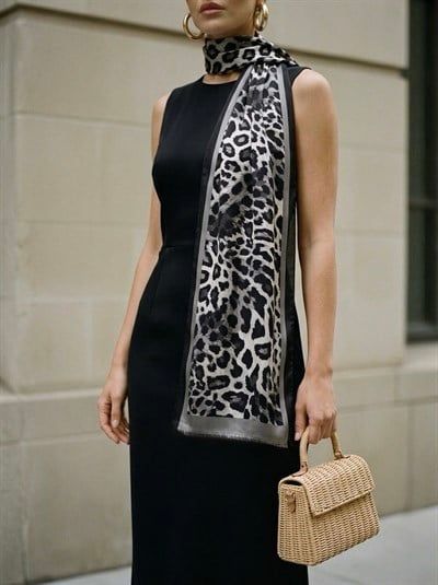 LEOPAR %100 İPEK FULAR