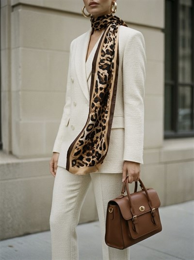 LEOPAR %100 İPEK FULAR