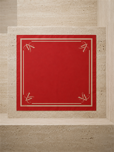SIGNATURE NAR ÇİÇEĞİ %100 İPEK FULAR