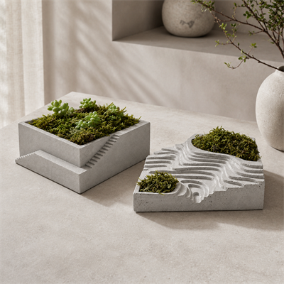 Beton Saksı Varyasyonları – Mimari Tarz ve Kare Sukulent Saksıları