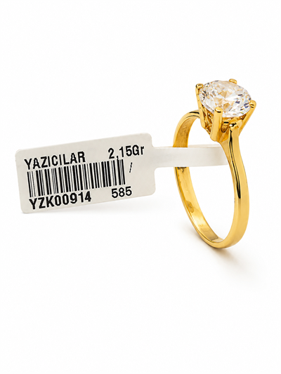 Yazıcılar 14 Ayar Altın Asil Dokunuş Yüzük 2,15 GR (914)