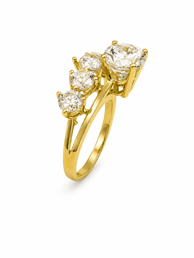Yazıcılar 14 Ayar Altın Diamond Harmony Şık Tasarım Yüzük 3,60 GR ( 331)