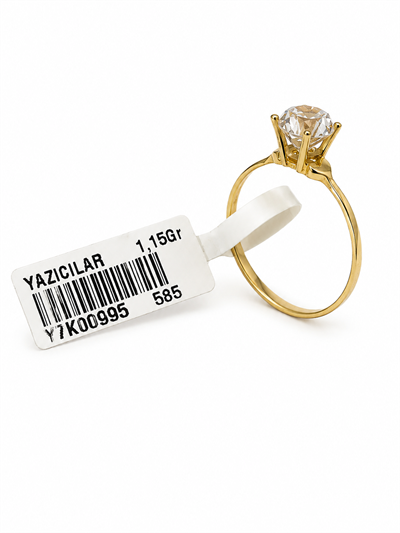 Yazıcılar 14 Ayar Altın Eterna Love Minimal Tasarım Yüzük  1,15 GR (995)