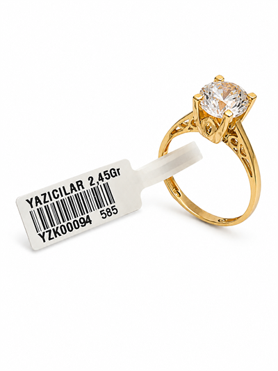 Yazıcılar 14 Ayar Altın Eternal Love Tektaş Yüzük 2,45 GR (094)