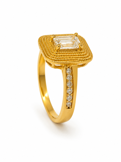 Yazıcılar 14 Ayar Altın Sonsuz Asalet Tektaş Yüzük 2,69 GR ( 675)