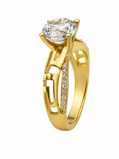 Yazıcılar 14 Ayar Altın Tektaş Model Golden Myth Kadın Yüzük 2,92 GR (372)