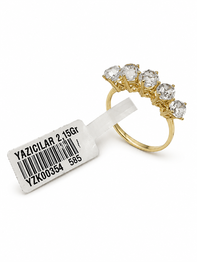 Yazıcılar 14 Ayar Altın Velarix Crown Beştaş Yüzük 2,15 GR  ( 354)