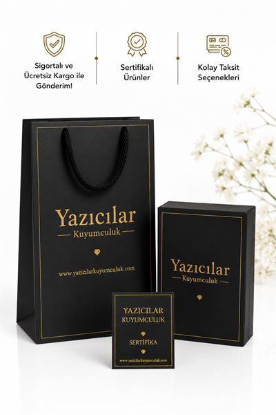 Yazıcılar - 14 Ayar Kalpten Kalbe Altın Yüzük