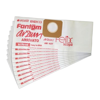 Fantom Uyumlu Jumbo CC 5400 Süpürge Kağıt Toz Torbası 10 Adet